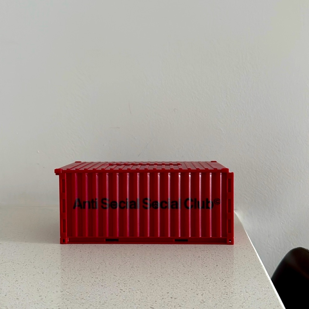 Tissue box holder. Anti social social club